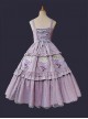 Grape Manor Series Solid Color Jacquard Grape Embroidery Elegant Classic Lolita Sleeveless Dress