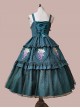 Grape Manor Series Solid Color Jacquard Grape Embroidery Elegant Classic Lolita Sleeveless Dress