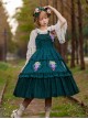 Grape Manor Series Solid Color Jacquard Grape Embroidery Elegant Classic Lolita Sleeveless Dress