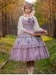 Grape Manor Series Solid Color Jacquard Grape Embroidery Elegant Classic Lolita Sleeveless Dress