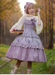 Grape Manor Series Solid Color Jacquard Grape Embroidery Elegant Classic Lolita Sleeveless Dress