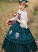 Grape Manor Series Solid Color Jacquard Grape Embroidery Elegant Classic Lolita Sleeveless Dress