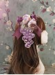 Grape Manor Series Grape Embroidered Flower Decorative Bowknot Classic Lolita Brooch