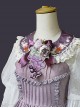 Grape Manor Series Grape Embroidered Flower Decorative Bowknot Classic Lolita Brooch