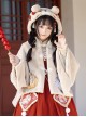 Little Tiger Series Chinese Style Embroidery Little Tiger Horn Buckle Autumn Winter Plush Classic Lolita Cloak