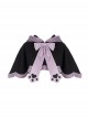 Devil Rabbit Series Black Purple Autumn Winter Plush Lop Eared Rabbit Petal Design Classic Lolita Hooded Cloak