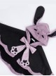 Devil Rabbit Series Black Purple Autumn Winter Plush Lop Eared Rabbit Petal Design Classic Lolita Hooded Cloak