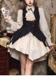 Flower Brand Deacon Series Magician Stripe False Two-Piece Irregular Hem Autumn Winter Classic Lolita Long Sleeve Dress