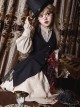 Flower Brand Deacon Series Magician Stripe False Two-Piece Irregular Hem Autumn Winter Classic Lolita Long Sleeve Dress