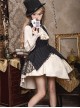 Flower Brand Deacon Series Magician Stripe False Two-Piece Irregular Hem Autumn Winter Classic Lolita Long Sleeve Dress