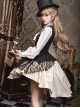 Flower Brand Deacon Series Magician Stripe False Two-Piece Irregular Hem Autumn Winter Classic Lolita Long Sleeve Dress