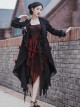 Solid Color Autumn Winter Thickened Irregular Hem Detachable Flower Gothic Lolita Long Sleeve Coat