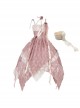 Elegant Jacquard Irregular Splicing Hem Adjustable Straps Flower Ribbon Decorate Gothic Sleeveless Dress