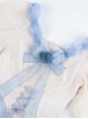 Elegant Two-Color Autumn Flower Bow-Knot Decorate Lace Lantern Sleeve Petal Hem Classic Lolita Long Sleeve Dress