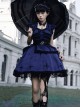 Cycle Series Klein Blue Velvet Halloween Cross Lace Gothic Lolita Short Sleeve Dress