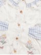 Tulip Bouquet Series Pastoral Style Doll Collar Lace Floral Plaid Lantern Sleeve Classic Lolita Short-Sleeved Dress