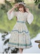 Konggu Changfeng Series Pastoral Style Floral Print Belt Embroidery Classic Lolita Sleeveless Dress