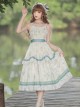 Konggu Changfeng Series Pastoral Style Floral Print Belt Embroidery Classic Lolita Sleeveless Dress