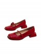 Solid Color Daily Square Toe Shallow Mouth Chunky Heel Rose Mary Jane Shoes Classic Lolita Shoes