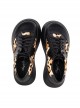 Black Autumn Winter Leopard Print Denim Stitching Round Toe Lace-Up Platform Shoes Classic Lolita Shoes