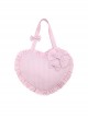 Heart Plaid Detachable Bow-Knot Sweet Lolita Shoulder Bag