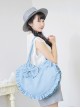 Heart Plaid Detachable Bow-Knot Sweet Lolita Shoulder Bag