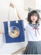 Kitten Printing Attend Class Commuting Casual Large-Capacity Strap Embroidery Bag Sweet Lolita Portable Shoulder Bag