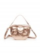 Little Apple Series Elegant Lovely Bowknot Heart Patent Leather Classic Lolita Portable Messenger Bag