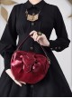 Little Apple Series Elegant Lovely Bowknot Heart Patent Leather Classic Lolita Portable Messenger Bag