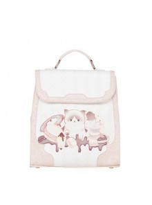 Anime Kitten Print Cute Student Large Capacity Three-Dimensional Cat Claw Print School Lolita Hand Bag Backpack