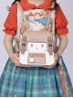 Cartoon Cute Little Monster Print All-Match Casual Sweet Lolita Shoulder Messenger Bag Backpack