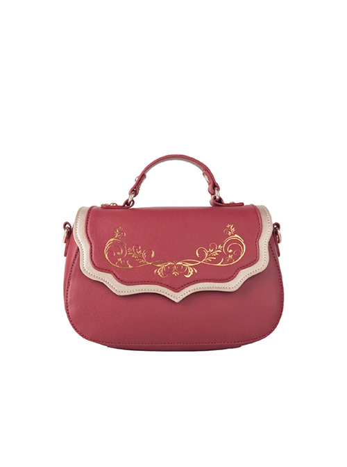 Elegant Simple Bronzing Printed Envelope Bag Classic Lolita Hand Bag