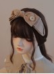 Handmade Double Layer Bowknot Autumn Winter Khaki Bamboo Classic Lolita Headband