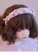 Pink Plaid Heart Handmade Bowknot Sweet Lolita Headband