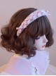 Pink Plaid Heart Handmade Bowknot Sweet Lolita Headband