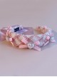 Pink Plaid Heart Handmade Bowknot Sweet Lolita Headband