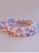 Pink Plaid Heart Handmade Bowknot Sweet Lolita Headband