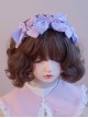 Light Purple Simple Satin Handmade Bow-Knot Sweet Lolita Headband