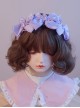 Light Purple Simple Satin Handmade Bow-Knot Sweet Lolita Headband