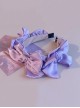 Light Purple Simple Satin Handmade Bow-Knot Sweet Lolita Headband