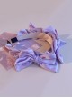 Light Purple Simple Satin Handmade Bow-Knot Sweet Lolita Headband