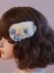 Blue Pink Star Blue Bow-Knot Decorate Sweet Lolita Plush Hair Clip