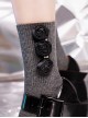 Pure Color Rose Flower Pearl Design Sweet Personality All-Match Classic Lolita Socks