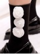 Pure Color Rose Flower Pearl Design Sweet Personality All-Match Classic Lolita Socks