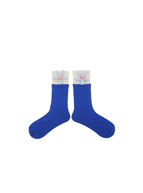 Three-Dimensional Cartoon Flowers Contrasting Color Sweet Lolita Socks