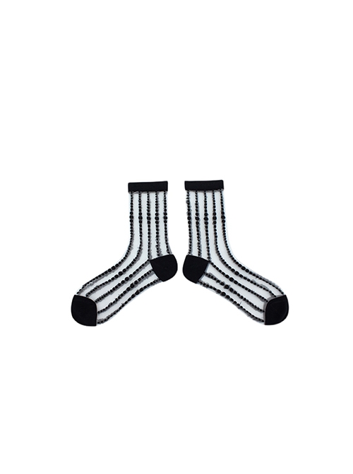 Summer Transparent Polka Dot Ultra-Thin Sweet All-Match Classic Lolita Socks