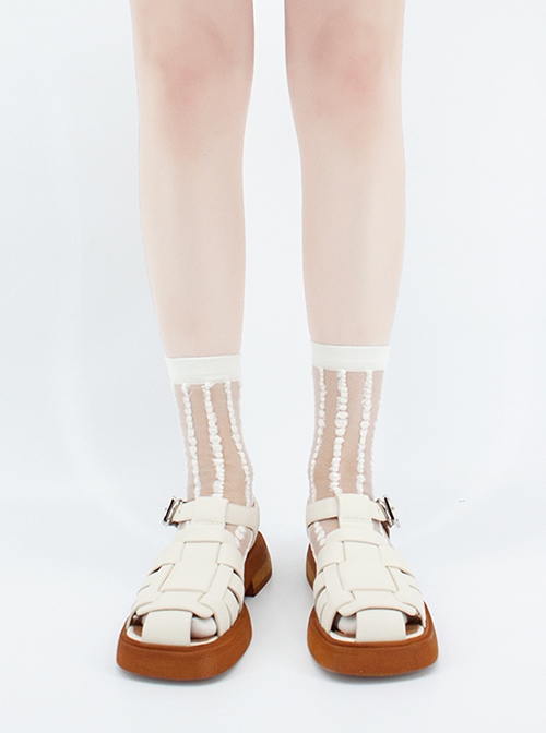 Summer Transparent Polka Dot Ultra-Thin Sweet All-Match Classic Lolita Socks