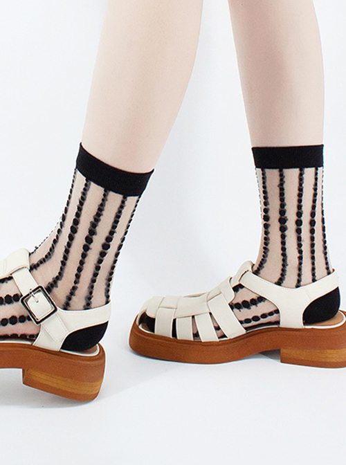 Summer Transparent Polka Dot Ultra-Thin Sweet All-Match Classic Lolita Socks