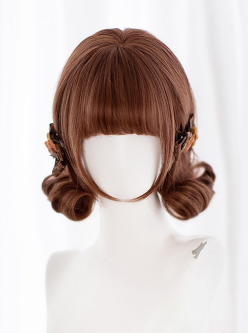 Retro American Sweetheart 30cm Outward Roll Short Curly Hair Sweet Lolita Wig