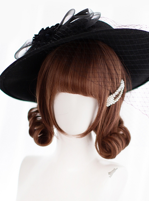 Retro American Sweetheart 30cm Outward Roll Short Curly Hair Sweet Lolita Wig